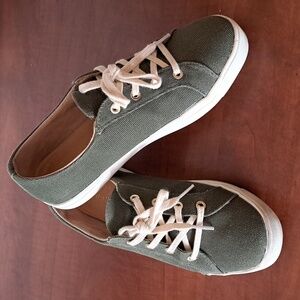 Green Canvas Sneakers